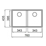 Elleci QUADRA350U 花崗岩廚房台下石盆 (灰色)